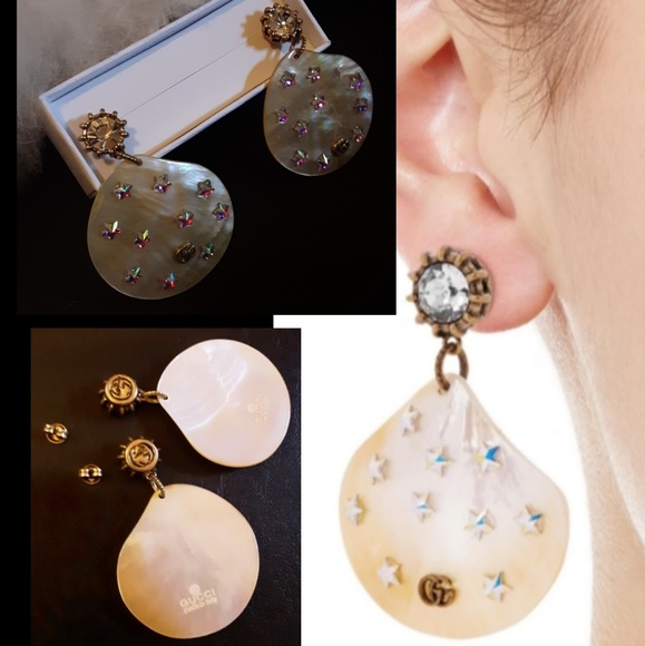 💎GUCCI Mother of Pearl Shell Drop Earrings!💎 - Picture 2 of 4